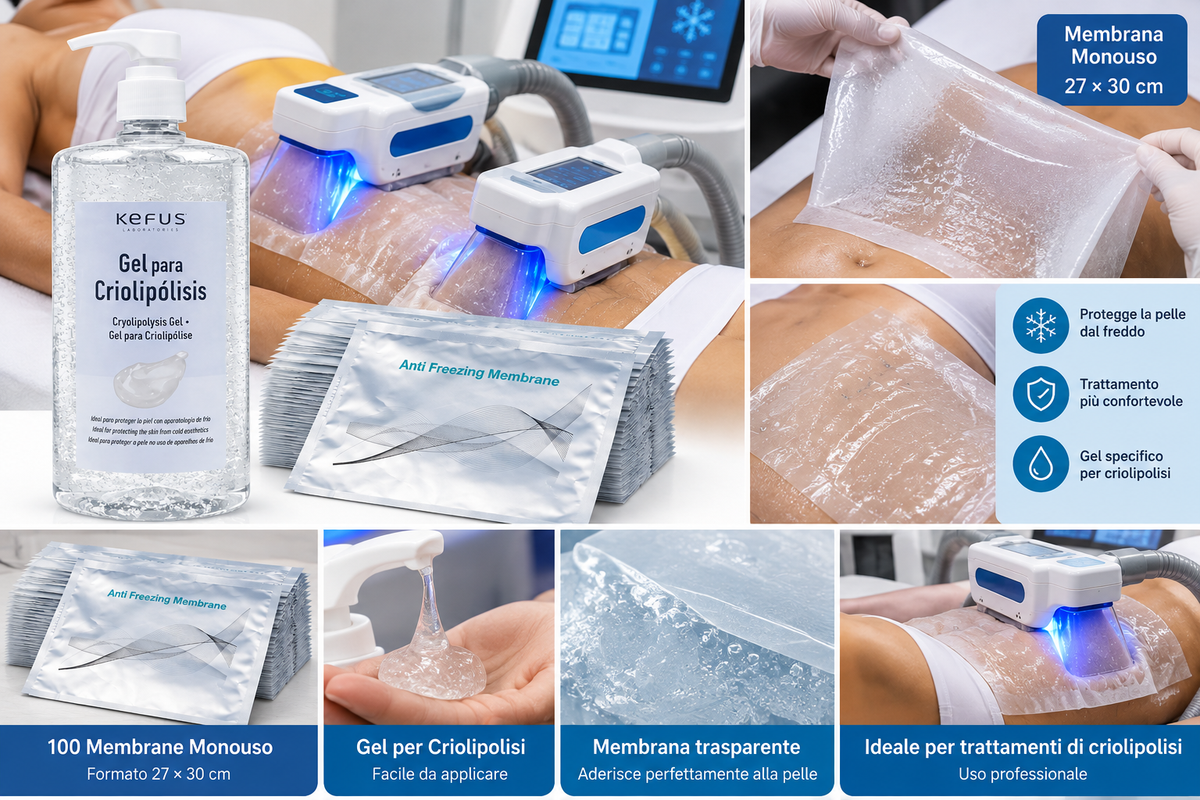 kit membrane 100 pezzi+ 1 litro cryolipolisi gel