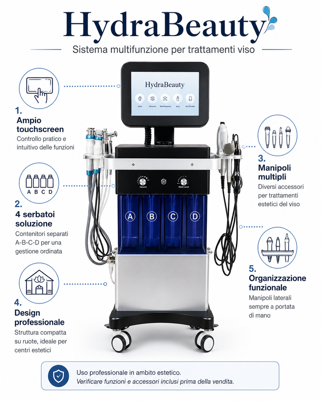 Macchina Pulizia Viso Professionale 14 in 1 - Bubble Oxygen Scrubber