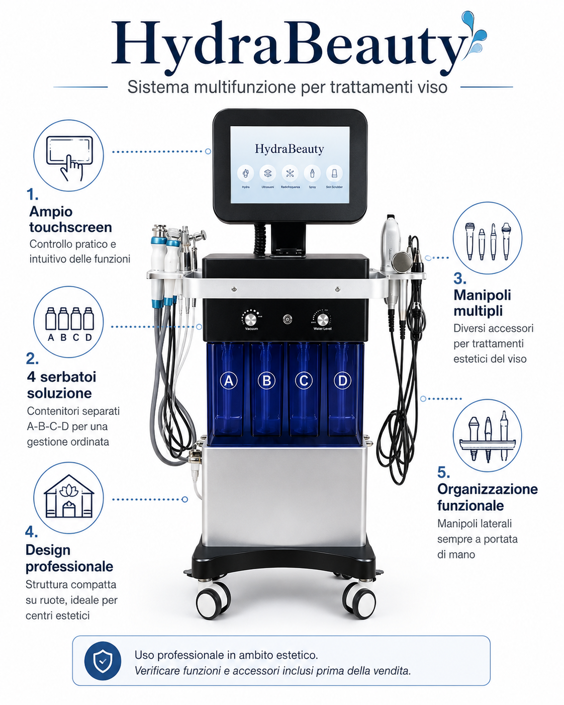 Macchina Pulizia Viso Professionale 14 in 1 - Bubble Oxygen Scrubber