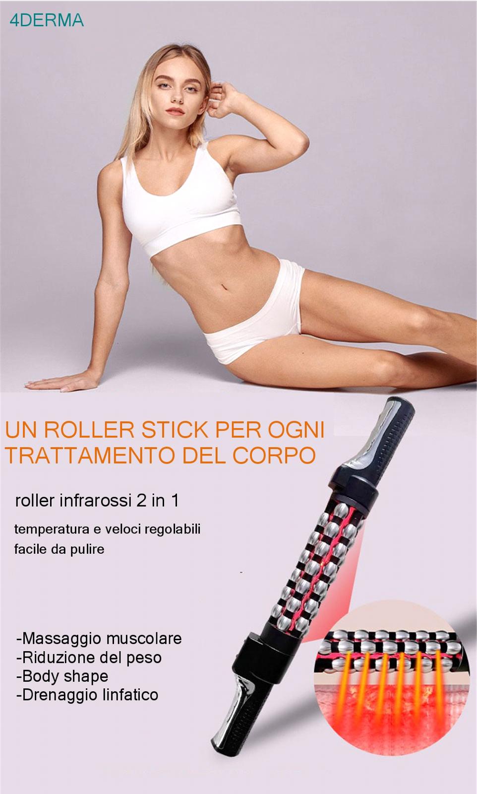 ROLLER STICK A INFRAROSSI 2 IN 1 – MASSAGGIO, MODELLAMENTO E BENESSERE