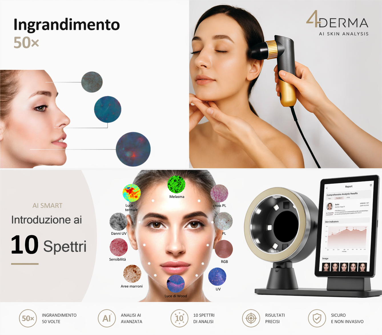 ANALIZZATORE DIAGNOSTICO PELLE E CAPELLI