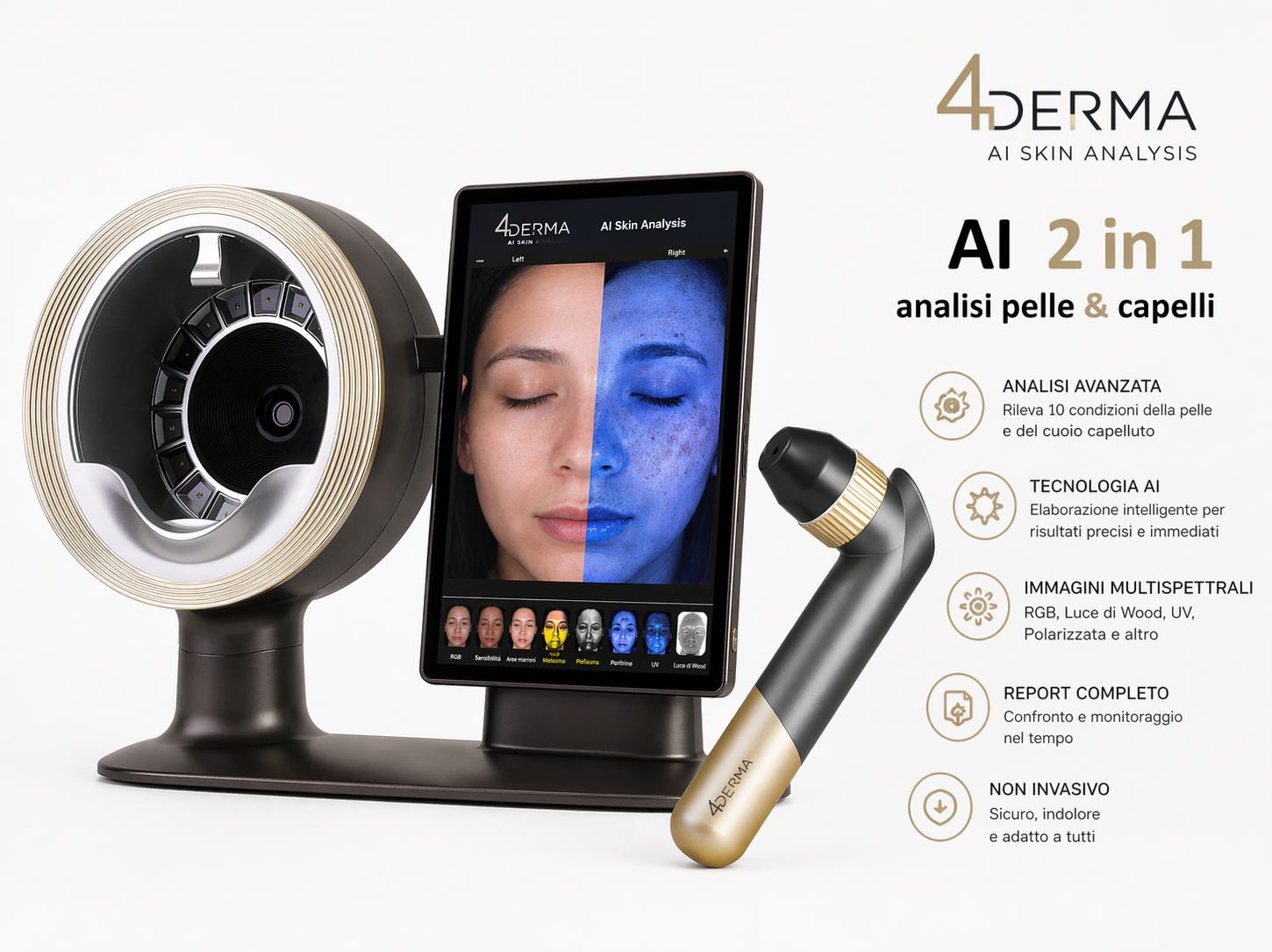 ANALIZZATORE DIAGNOSTICO PELLE E CAPELLI