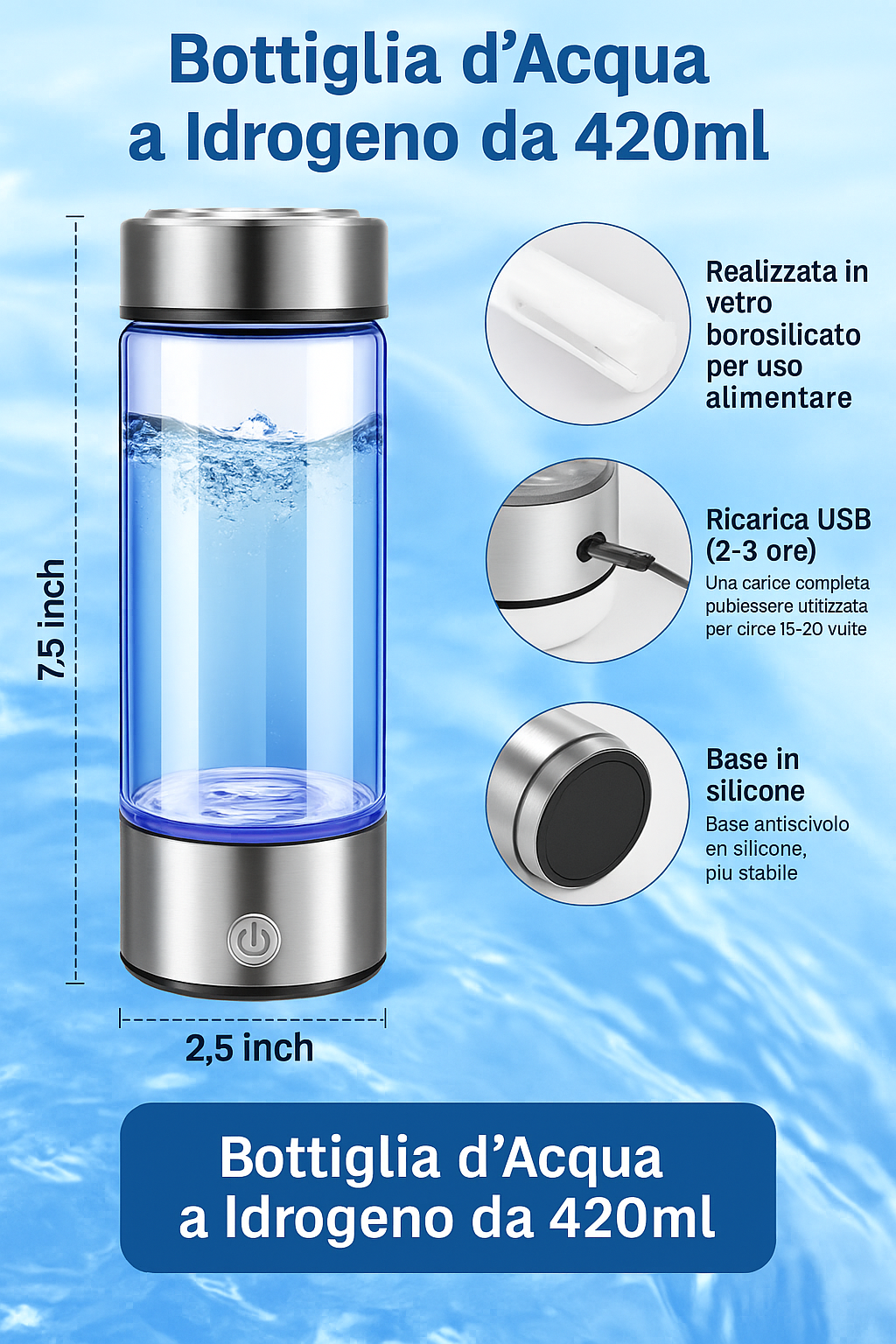 BORRACCIA ACQUA IDROGENATA -INNOVAZIONE PER IL BENESSERE