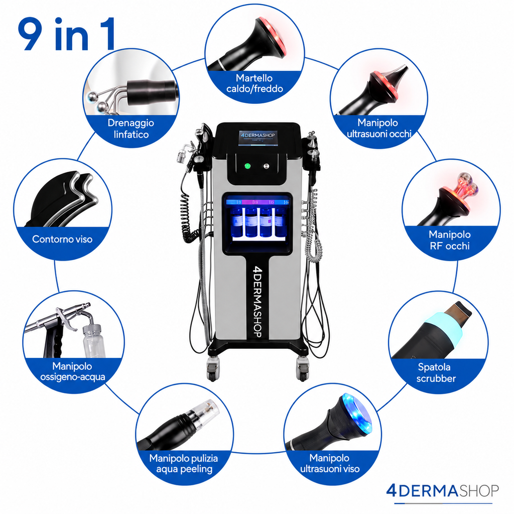 Macchina Pulizia Viso Completa 10 in 1 - Multifunzione Professionale