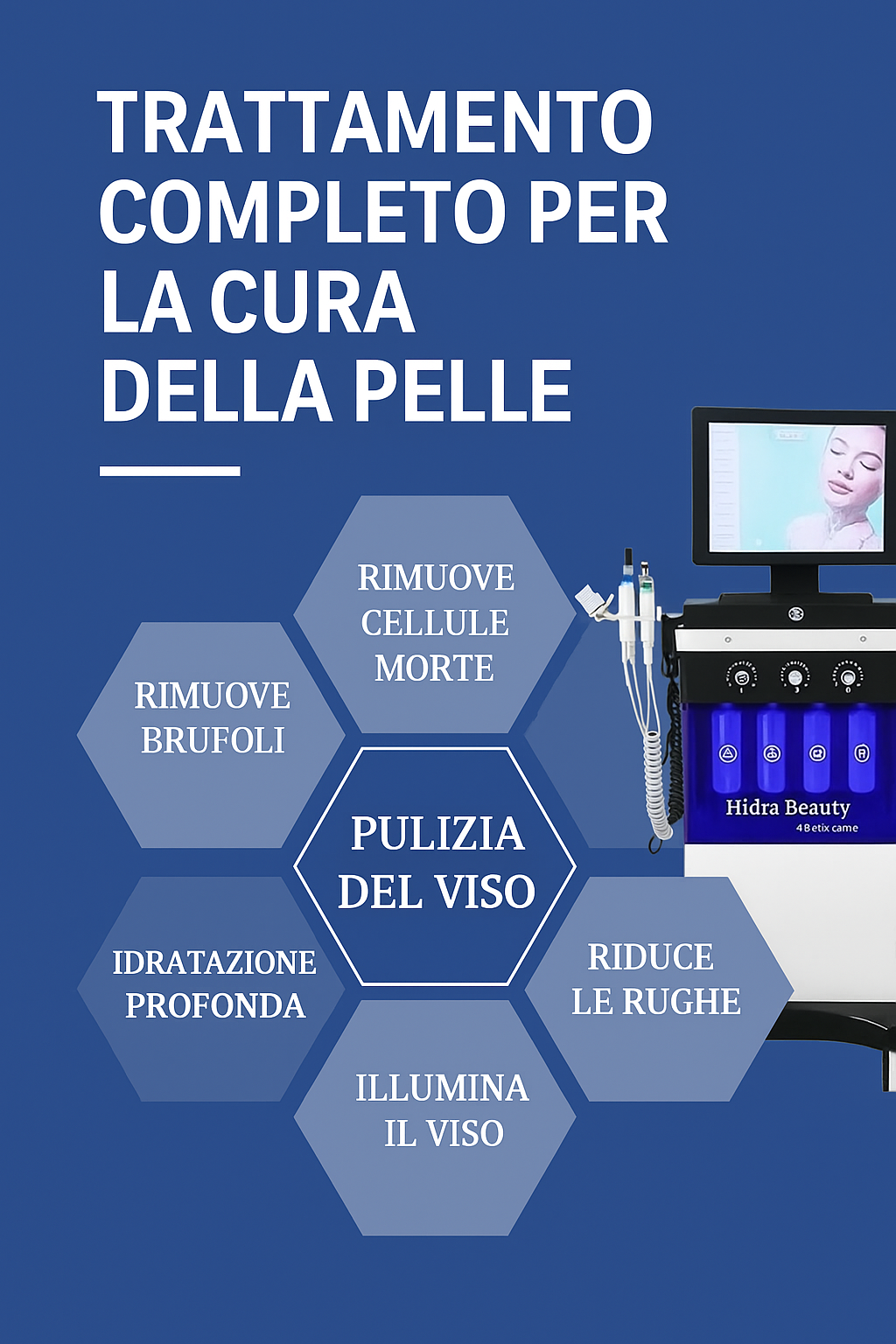 MACCHINA PER LA PULIZIA PROFONDA DEL VISO 14 IN 1 PORTATILE