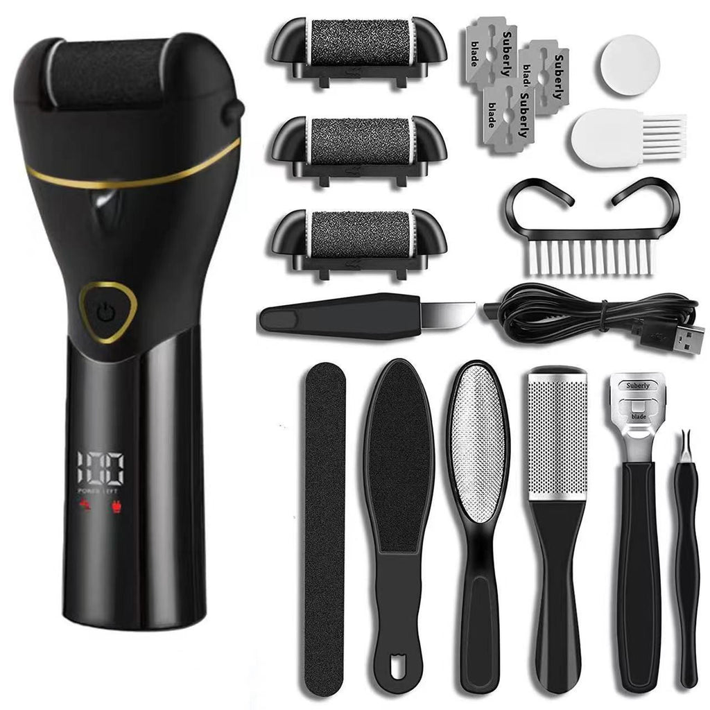 Kit Raspa Elettrica Piedi Ricaricabile 10 in 1 - Pedicure Professionale
