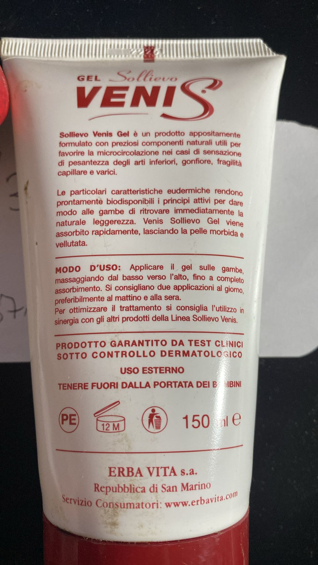 venis gel benessere gambe